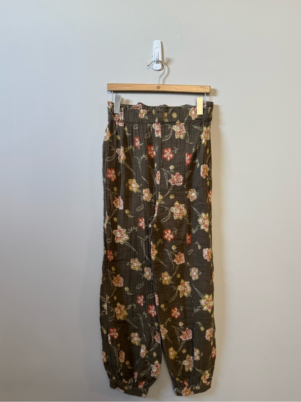 Free people in the midnight hour floral print paper bag waist pants - No belt - Picture 5 of 7
